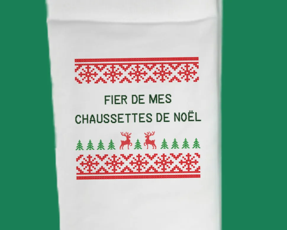 Chaussettes de Noël personnalisées - Message
