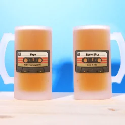Chope bière personnalisé - Retro K7 audio