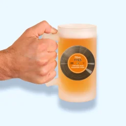 Chope bière personnalisé - Retro Vinyle