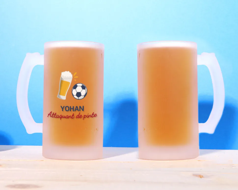 Chope de bière personnalisée - Apéro Foot