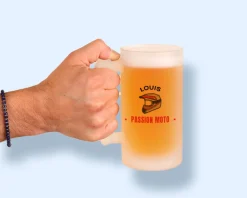 Chope de bière personnalisée - Passion Moto