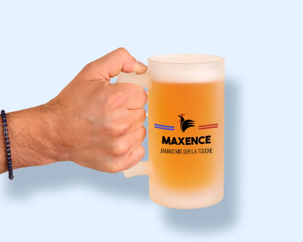 Chope de bière personnalisée - Supporter Football