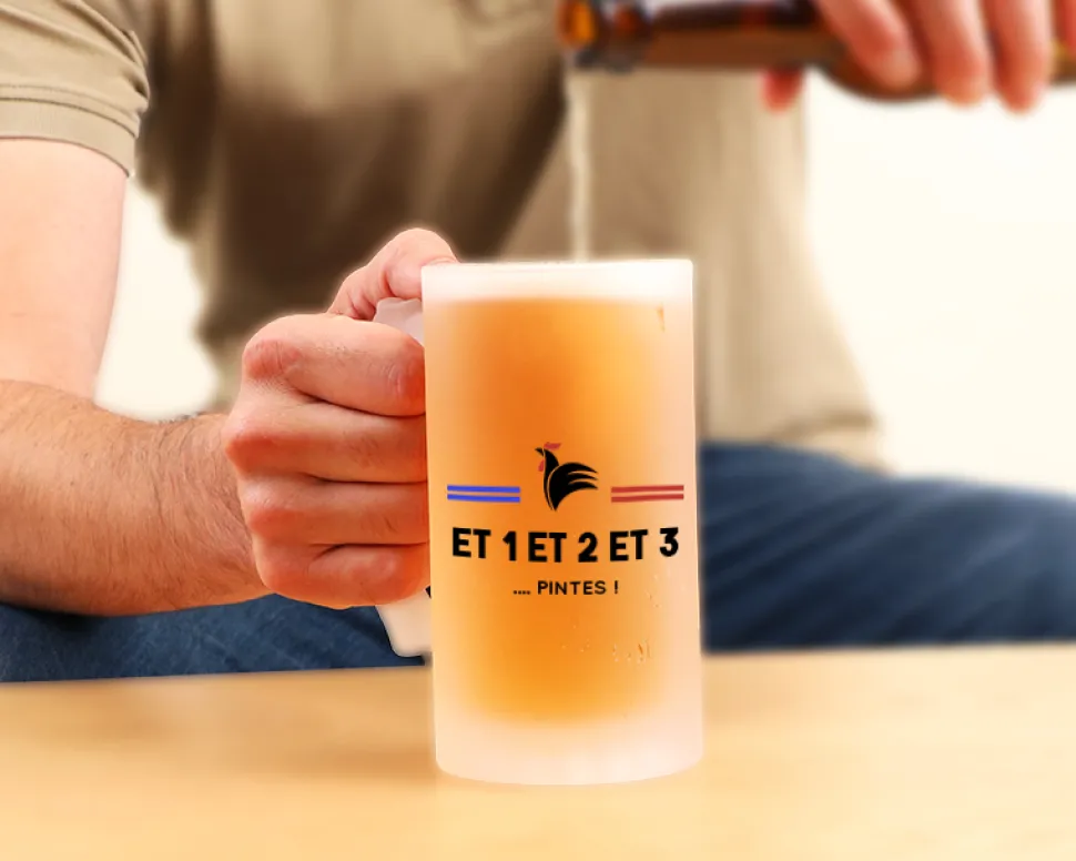 Chope de bière personnalisée - Supporter Football