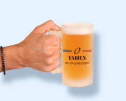 Chope de bière personnalisée - Supporter Rugby