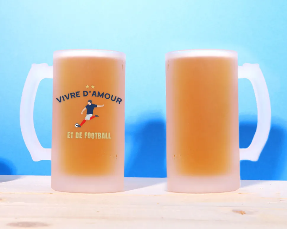 Chope de bière personnalisée - Passion Football