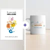 Coffret affiche et mug personnalisés - Empreintes pour papa