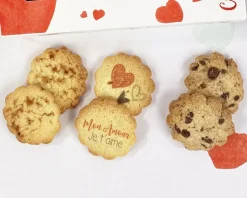 Coffret biscuits Personnalisable aux 3 saveurs - Amour
