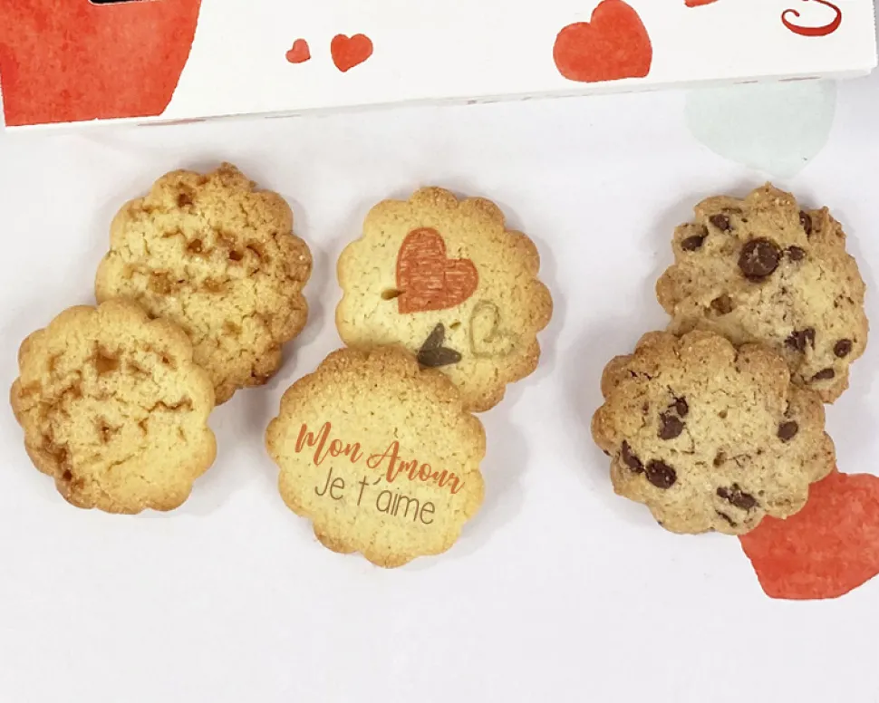 Coffret biscuits Personnalisable aux 3 saveurs - Amour