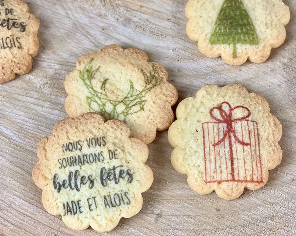 Coffret biscuits Personnalisable - Aux 3 saveurs - Noël