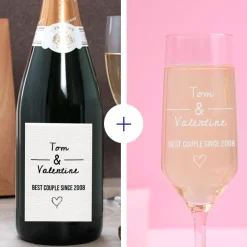 Coffret Champagne personnalisé - Couple