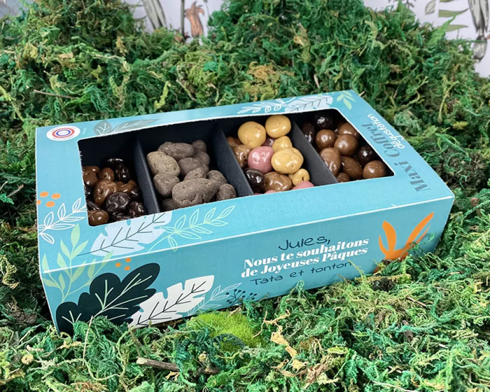 Coffret de chocolats de Pâques personnalisé