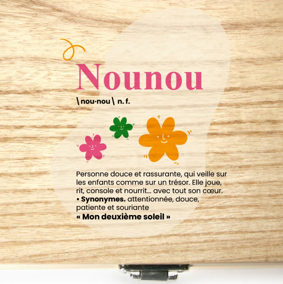 Coffret de chocolats Monbana personnalisé - Définition Nounou