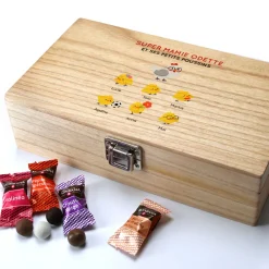 Coffret de chocolats Monbana personnalisé - Famille poussins