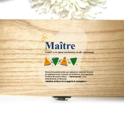 Coffret de chocolats Monbana personnalisé - Définition Maitresse/Maitre