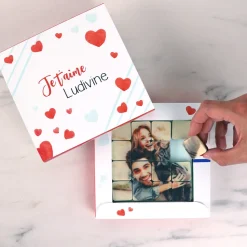Coffret de chocolats personnalisés photo - Amour