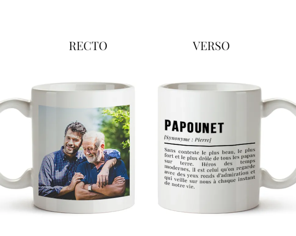 Coffret Définition Papa - Affiche et mug personnalisés