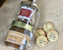 Coffret duo biscuits et caramel beurre salé Personnalisable - Noël