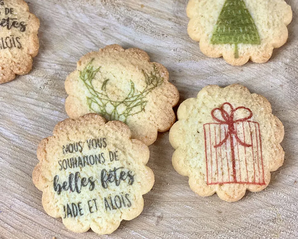 Coffret duo biscuits et caramel beurre salé Personnalisable - Noël