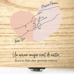Coffret gravé de chocolats Monbana - Première Fête des Grands-mères