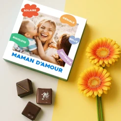 Coffret luxe chocolats personnalisé - Eclats de Couleurs