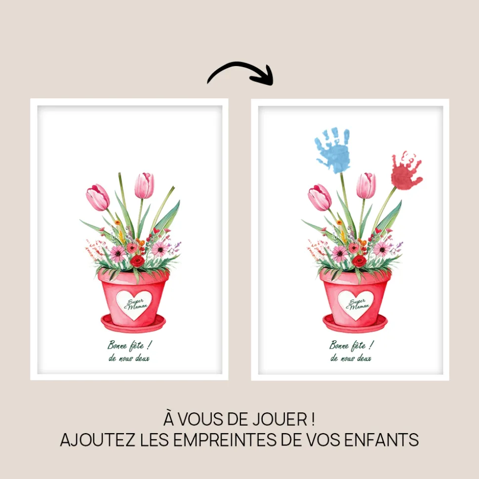 Coffret personnalisé affiche et ecocube - Empreintes
