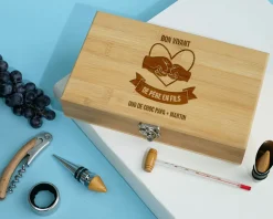 Coffret sommelier personnalisé - 5 accessoires - De Père en Fils / Fille