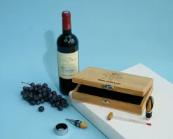 Coffret sommelier personnalisé - 5 accessoires - Message