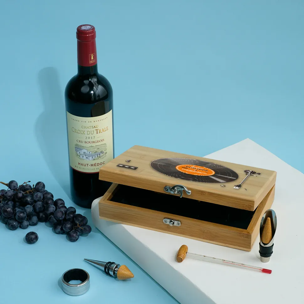 Coffret sommelier personnalisé - Retro Vinyle