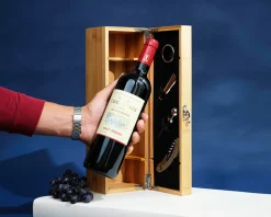 Coffret sommelier personnalisé couple - 4 accessoires - Aujourd'hui je t'aime depuis