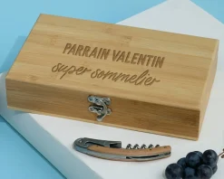 Coffret sommelier personnalisé - 5 accessoires - Texte