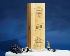 Coffret sommelier personnalisé - 4 accessoires - La cave de