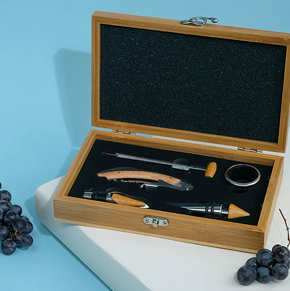 Coffret sommelier personnalisé - 5 accessoires - Papa Renard
