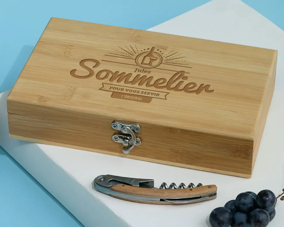 Coffret sommelier personnalisé - 5 accessoires - Sommelier
