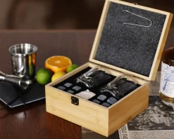 Coffret whisky personnalisé en bois - Prénom et Message