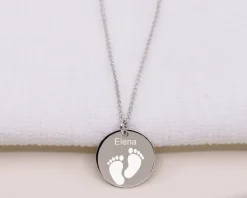 Collier empreinte pied Personnalisable