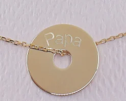 Collier homme personnalisé jeton sur chaîne