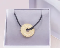 Collier homme personnalisé jeton sur cordon