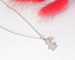 Collier personnalisé avec pendentif petite fille ou petit garçon - Argent