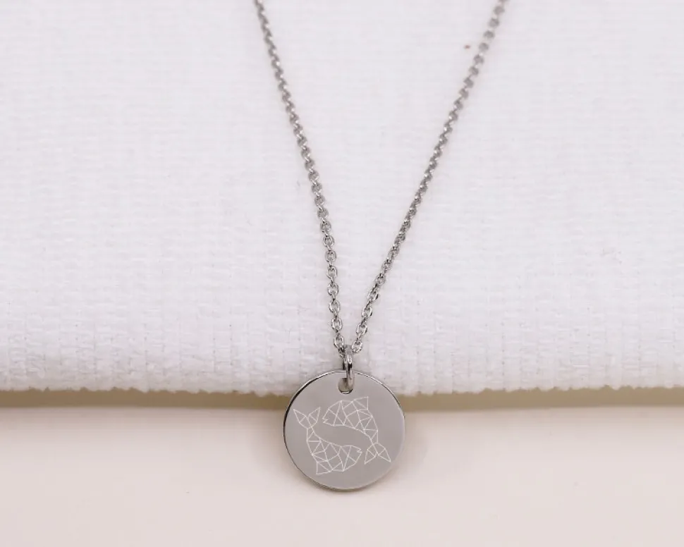 Collier personnalisé en argent - Signe Astrologique