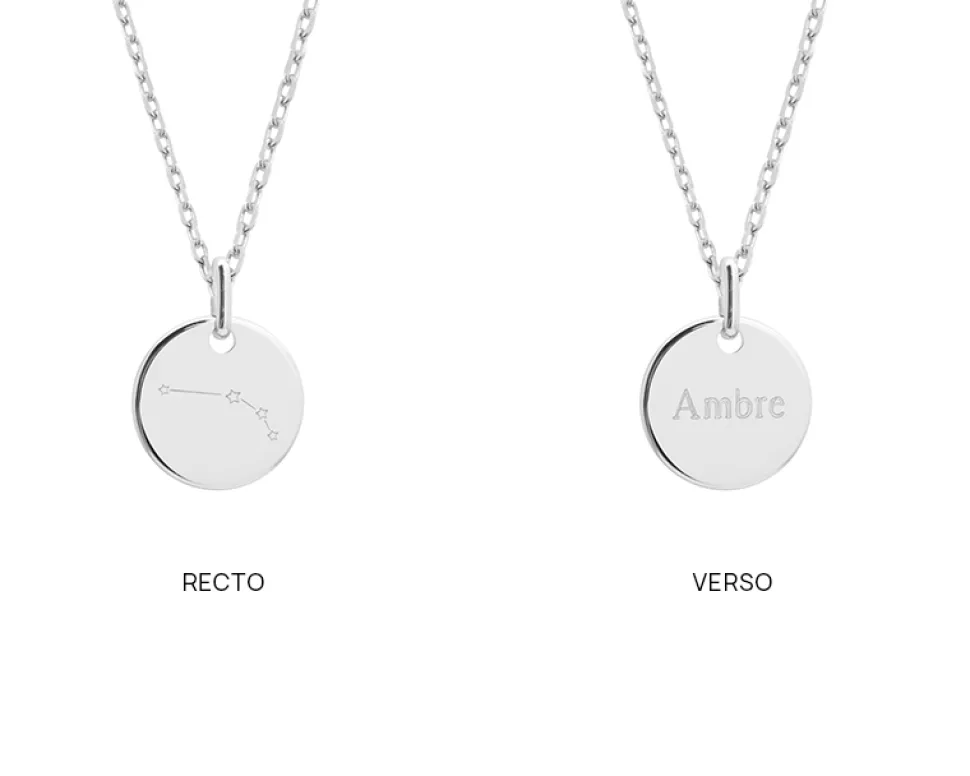 Collier personnalisé plaqué or ou argent - Constellations