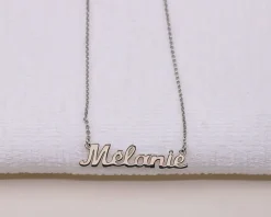 Collier Prénom - Plaqué or 18 carats, Argent ou Argent rosé