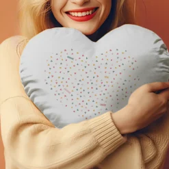 Coussin coeur personnalisé - Message Secret