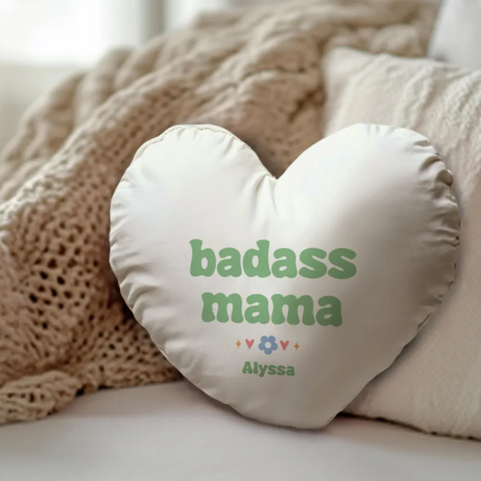 Coussin coeur personnalisé - Cool Mums Club