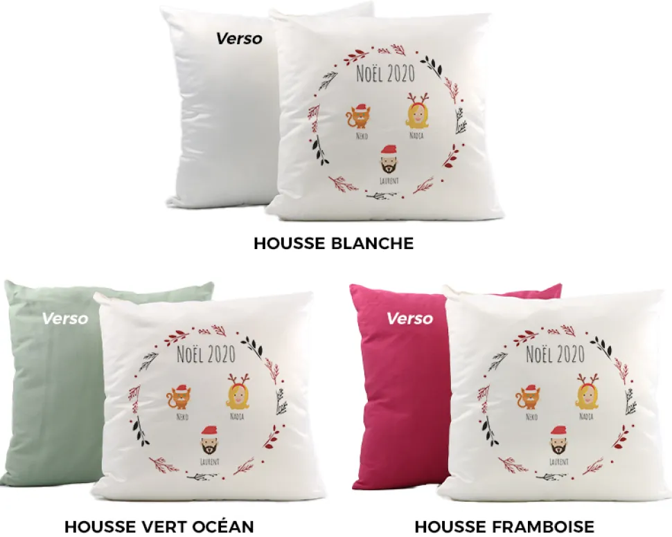 Coussin de Noël personnalisé - Family Circus