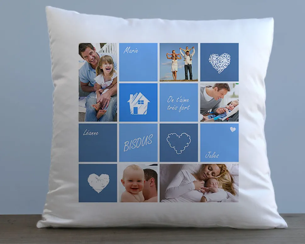 Coussin personnalisé - 5 Photos