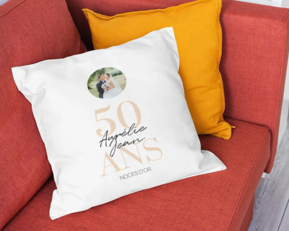 Coussin personnalisé - Anniversaire de mariage