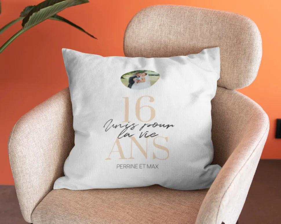 Coussin personnalisé - Anniversaire de mariage