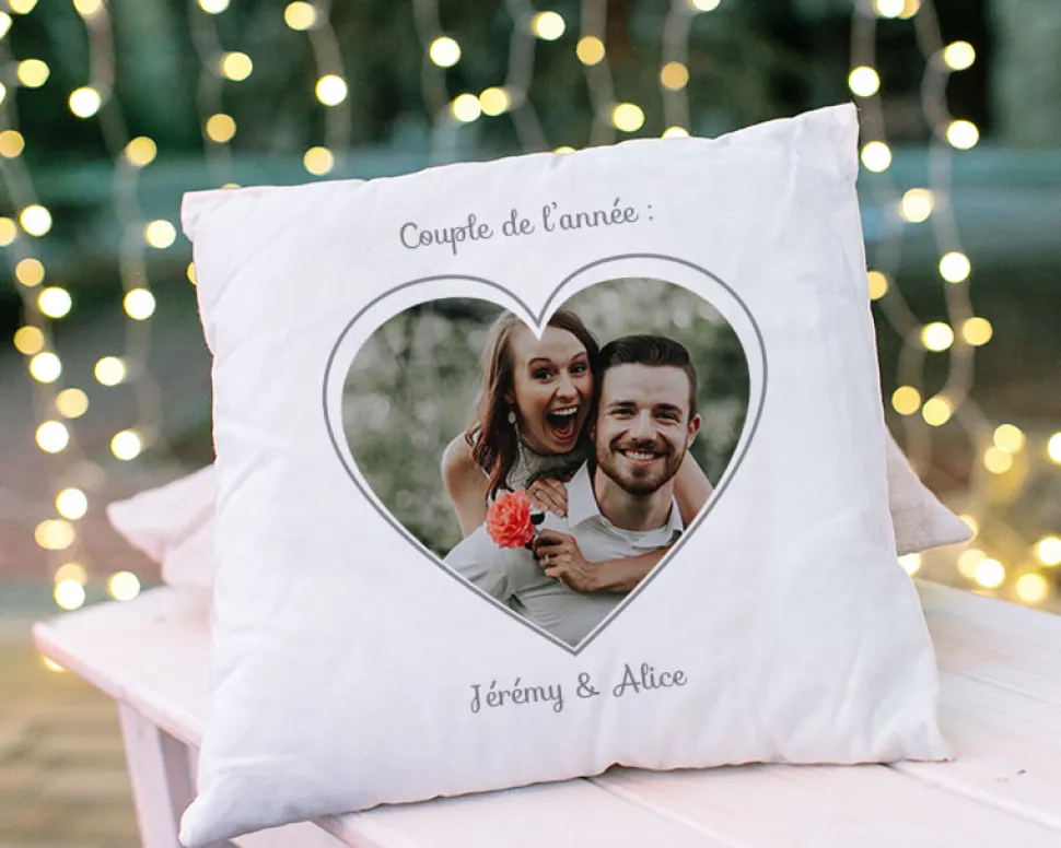 Coussin personnalisé - Coeur Photo