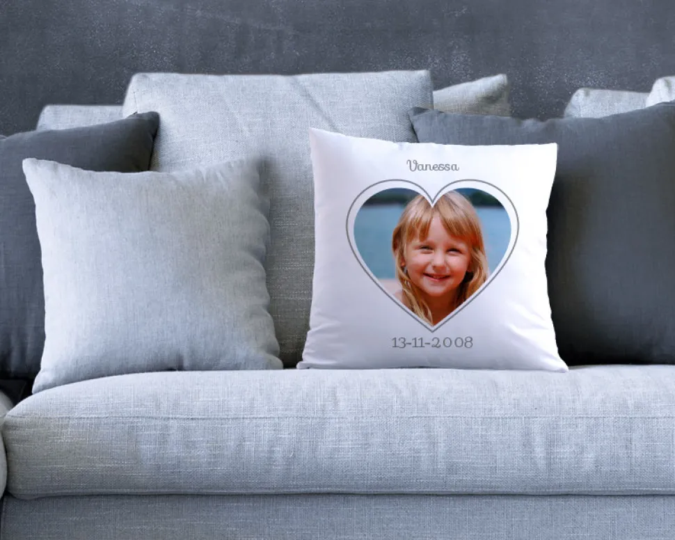 Coussin personnalisé - Coeur Photo