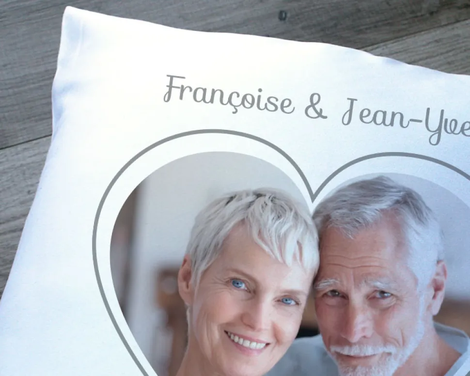 Coussin personnalisé - Coeur Photo